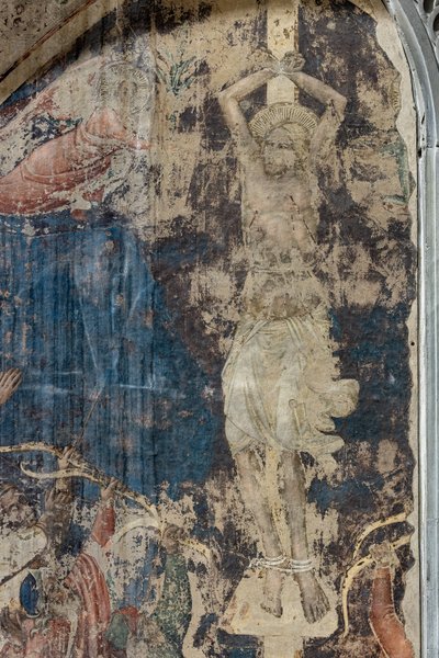 Martyrium of St. Sebastian, detalj (frittliggende freskomaleri) av Agnolo Gaddi