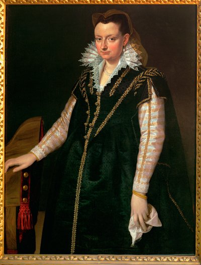Eleonora av Toledo, kone til Cosimo I Medici (maleri på poppelved) av Agnolo di Cosimo Bronzino