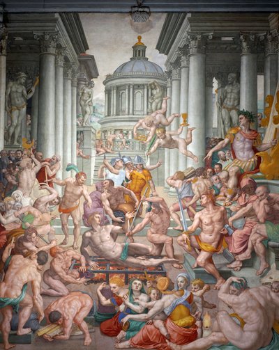 Saint Lawrences martyrium av Agnolo Bronzino