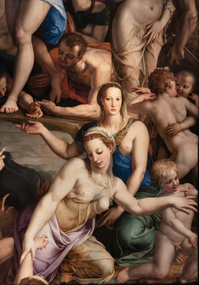 Medici Chapel: Descent of Christ to the Limbo, detalj av Agnolo Bronzino