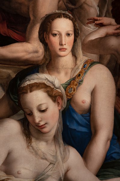 Medici Chapel: Descent of Christ to the Limbo, detalj av Agnolo Bronzino
