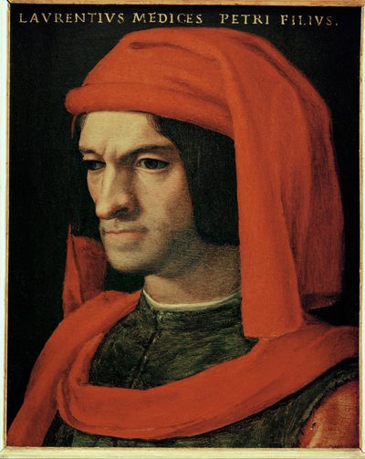 Medici, Lorenzo den storslåtte (olje på tre) av Agnolo di Cosimo Bronzino