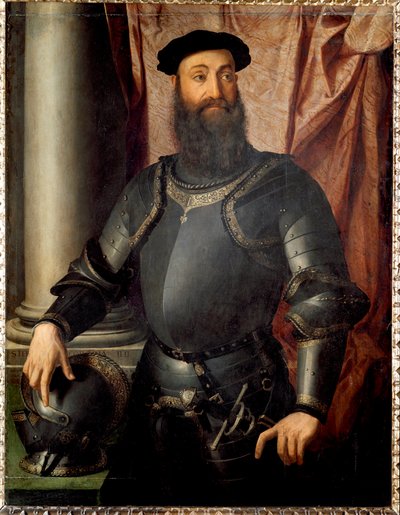 Portrett av Condottiere Stefano Colonna av Agnolo Bronzino
