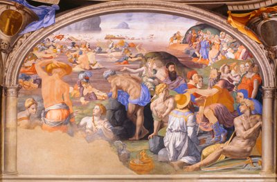 Krysset av Rødehavet, av Agnolo Bronzino (1503-1572) 1540-1545 (fresco) av Agnolo Bronzino