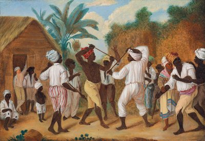 En kosekamp mellom engelske og franske negere på øya Dominica av Agostino Brunias