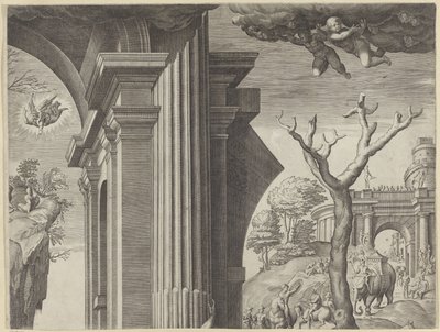 Adoration of the Magi (øverst til høyre) av Agostino Carracci