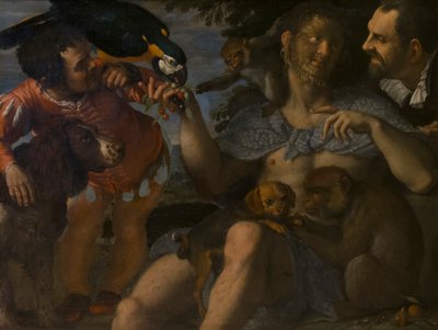 Arrigo Peloso, Pietro Matto og Amon Nano, ca. 1598. av Agostino Carracci