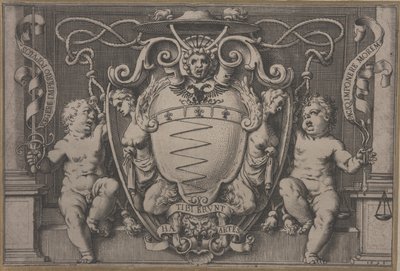 Våpenskjold til kardinal Filippo Sega av Agostino Carracci