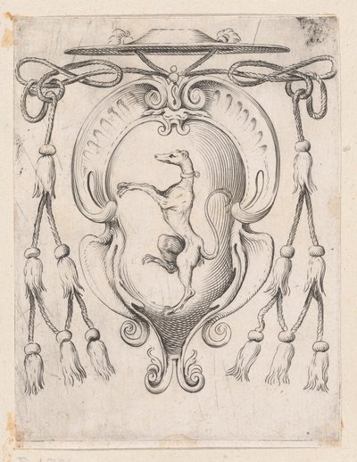 Våpenskjold til en kardinal fra Sampieri-familien, 1590-95. av Agostino Carracci