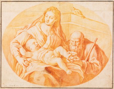 Den hellige familie av Agostino Carracci