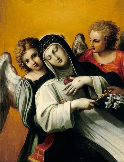 Bortrykkelsen av Saint Catherine av Agostino Carracci