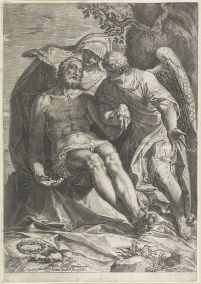Maria med Kristi legeme (Pietà) av Agostino Carracci