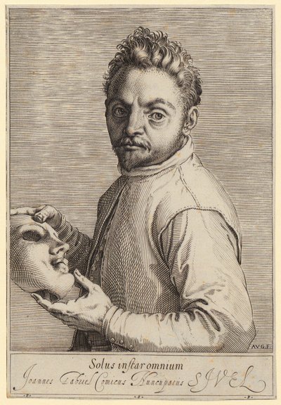Portrett av Giovanni Gabrielli, kalt «Il Sivello» av Agostino Carracci