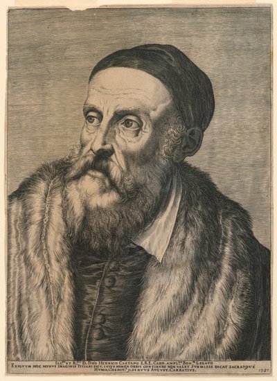 Portrett av Titian av Agostino Carracci