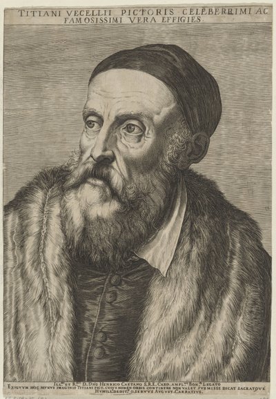 Portrett av maleren Titian av Agostino Carracci