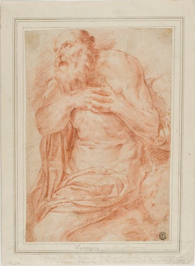 Den hellige Jerome av Agostino Carracci