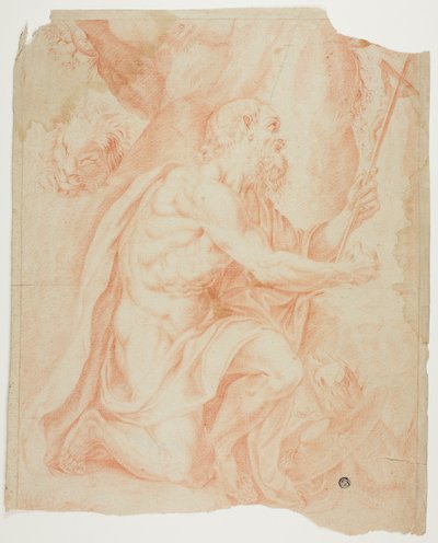 Den hellige Jerome av Agostino Carracci