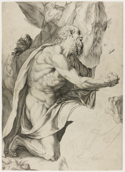 Den hellige Hieronymus i bot av Agostino Carracci