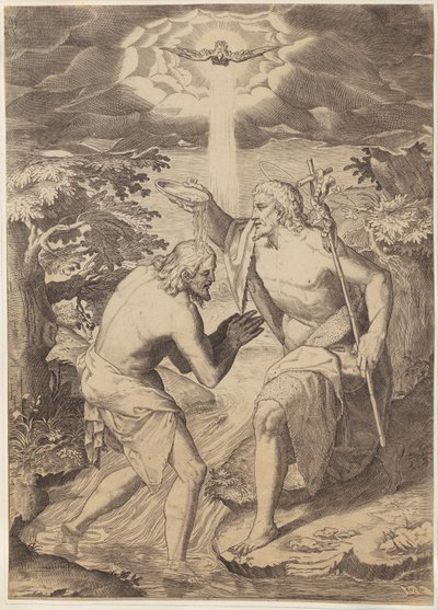 Kristi dåp av Agostino Carracci