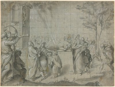 Pelias-offeret til Neptun av Agostino Carracci