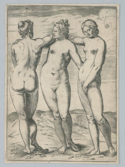 De tre nåder av Agostino Carracci