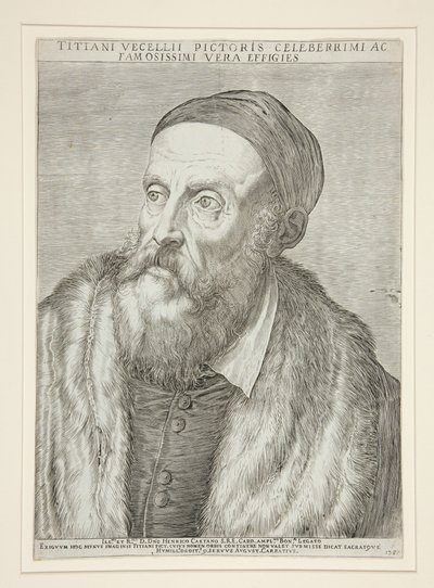 Tiziano Vecelli (Titian) av Agostino Carracci