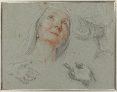 Studier for Saint Anne i "Education of the Virgin" av Agostino Masucci