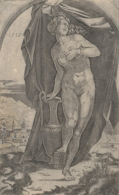 Cleopatra, datert 1515. av Agostino Veneziano