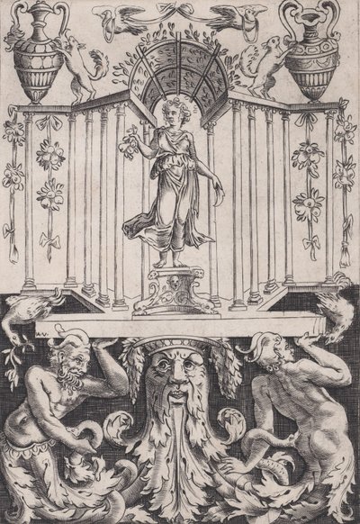 Ornamental Panel, ca. 1514-36. av Agostino Veneziano