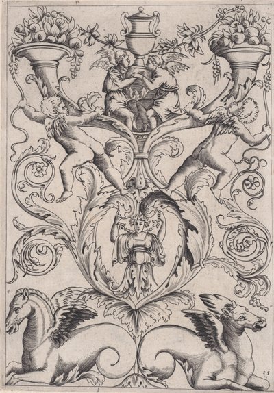 Ornamental Panel, ca. 1514-36. av Agostino Veneziano