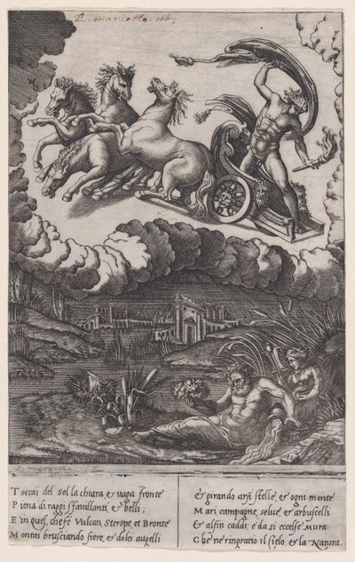 Phaeton, ca. 1514-36. av Agostino Veneziano