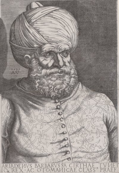 Portrett av Barbarossa, 1535. av Agostino Veneziano