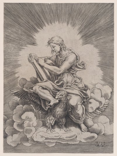Saint John, datert 1518. av Agostino Veneziano