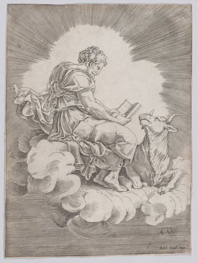 Saint Luke, 1518. av Agostino Veneziano