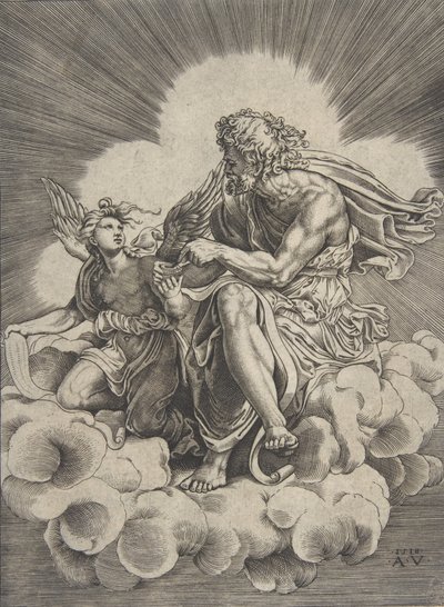 Saint Matthew, datert 1518. av Agostino Veneziano