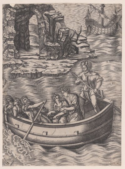The Bark, ca. 1514-36. av Agostino Veneziano