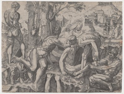 The Climbers, datert 1524. av Agostino Veneziano