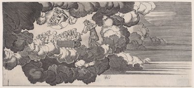 Nyhetene brakt til Olympus, datert 1516. av Agostino Veneziano