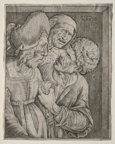Den rike gamle kvinnen av Agostino Veneziano