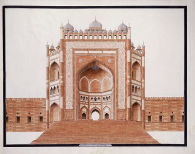 The Gateway at Futtypore, Sicri, ca. 1815 av Agra School