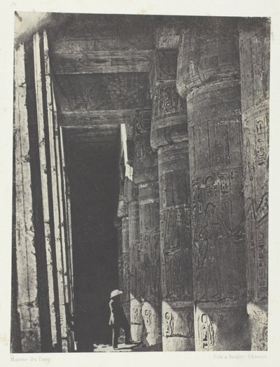 Medinet-Habou, Galleriet i Ramses-Méiamoun-palasset; Theben av Aimé Rochas