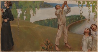 «Våren», studie til freskomaleriene i Jusélius-mausoleet av Akseli Gallen-Kallela