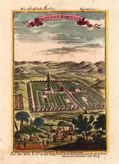 Den gamle byen Babylon, 1719 av Alain Manesson Mallet