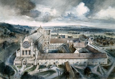 Byland Abbey, 1539, ca 1960-tallet av Alan Ernest Sorrell