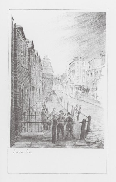London Lanes: London Lane (litografi) av Alan Stapleton