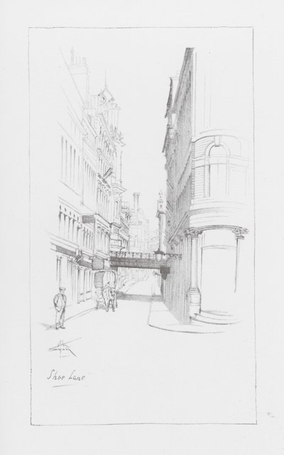 London Lanes: Skogaten (litografi) av Alan Stapleton