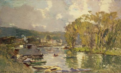 Langs Seinen ved Meudon, ca. 1893 (olje på lerret) av Albert Charles Lebourg