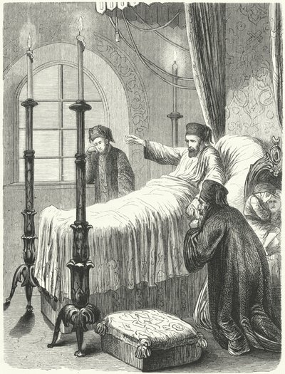 Døden til den osmanske sultanen Mahmud II av Albert (after) Kretschmer