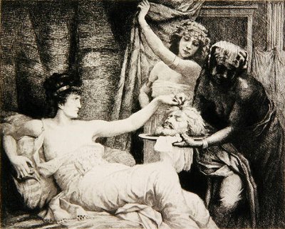 Herodias ca. 1878 (radering) av Albert Alexander Paul Rouffio