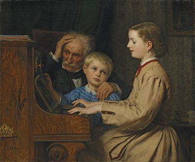 Sang om hjemlandet, 1874 av Albert Anker